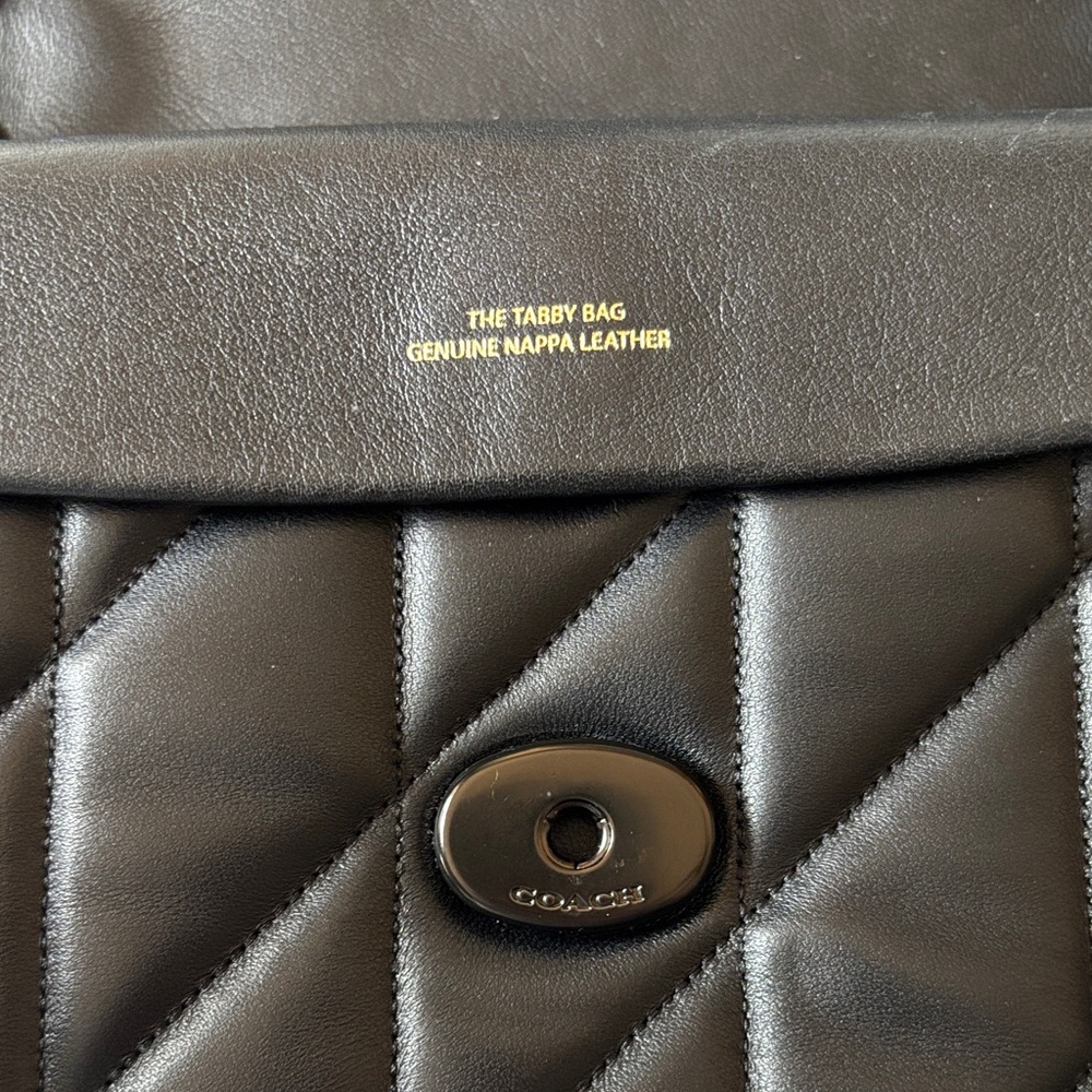 Coach Quilted Tabby 26 Black on Black - Picture 8 of 13